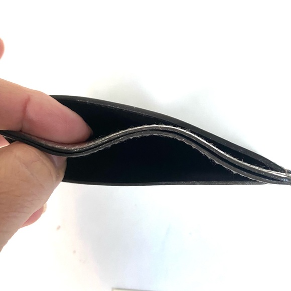 YSL Yves Saint Laurent Silver Metallic Leather Card Holder Wallet Vintage Rare - Picture 8 of 12